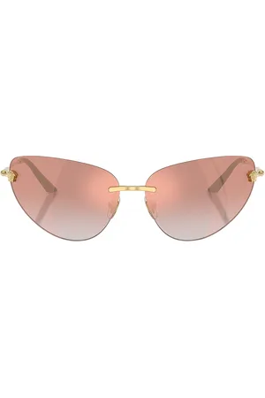 VERSACE Cat Eye Sunglasses in - Metallic Gold. Size all.