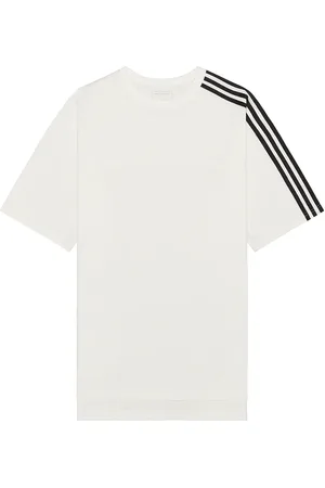 Y-3 3 Stripe Tee in White in - White. Size L (also in S, XL/1X).