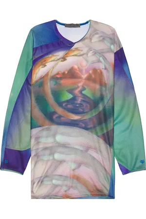 Kiko Kostadinov X Fox Racing Long Sleeve Jersey in - Beige,Blue. Size L (also in M, S, XL/1X).