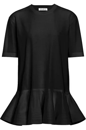 Alaïa Peplum T-shirt in - Black. Size 34 (also in 36, 40).