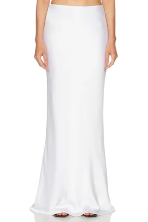 Norma Kamali Bias Obie Skirt in - White. Size M (also in XL, XS).