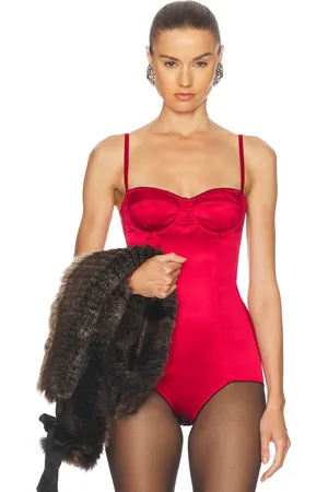 Dolce & Gabbana Satin Bodysuit in - Red. Size 1 (also in ).