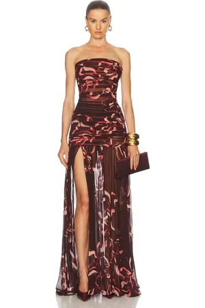 Retrofete Annalise Dress in - Burgundy. Size L (also in S, XL, XS).