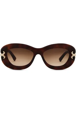 Emilio Pucci Oval Sunglasses in - Brown. Size all.