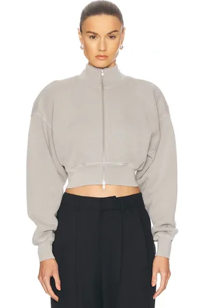 AGOLDE Asta Zip Sweatshirt in - Grey. Size L (also in M, XL, XS).