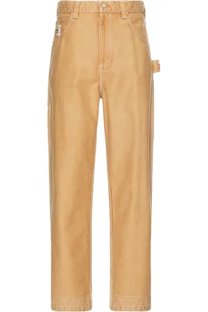 BODE Embroidered Knolly Brook Trouser in - Tan. Size 30 (also in 32, 34).