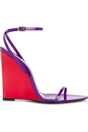 Saint Laurent May Wedge Sandal in - Purple. Size 36 (also in 36.5, 37, 38.5, 41).