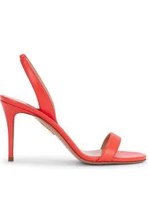 Aquazzura So Nude 85 Sandal in - Red. Size 36.5 (also in 38.5, 39, 39.5, 40, 41).