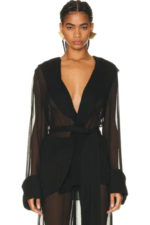 Saint Laurent Silk Jacket in - Black. Size 36 (also in 38).