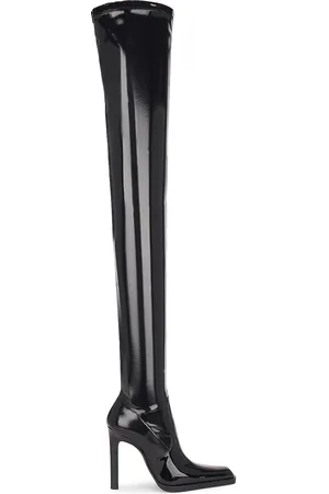 Saint Laurent Nina Over The Knee Boot in - Black. Size 38 (also in 39).