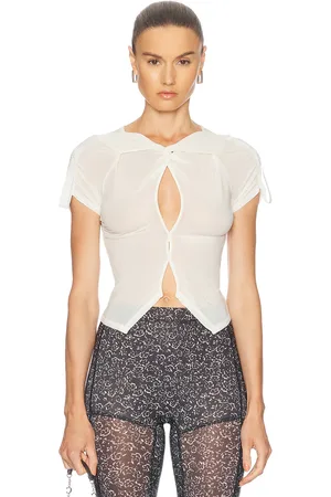 KNWLS Twist Top in - Ivory. Size L (also in M, S).