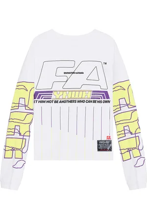 RRR-123 His Own Racing Long Sleeve T-Shirt in - White. Size L (also in M, S, XL/1X).
