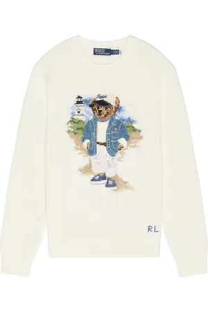 Ralph Lauren Heritage Icon Bear Crewneck Sweater in - Cream. Size L (also in M, XL/1X).