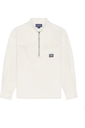 This Is Never That Half Zip Shirt in - White. Size L (also in M, S).