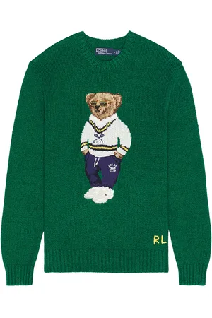 Ralph Lauren Heritage Icon Bear Crewneck Sweater in - Green. Size L (also in M, XL/1X).