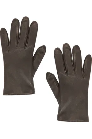 Saint Laurent Leather Gloves in - Olive. Size 7.5 (also in 8).