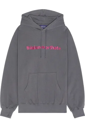 This Is Never That T Logo Hoodie in - Grey. Size L (also in M, XL/1X).