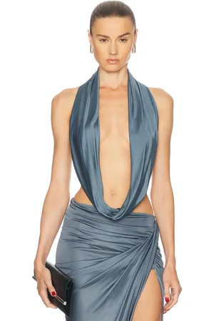 Atlein Draped Circle Top in - Blue. Size 40 (also in ).