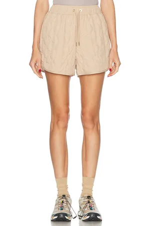 Varley Catrine Quilted Short in - Taupe. Size L (also in M, S, XS).