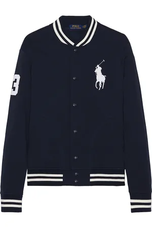 Ralph Lauren Athletic Fleece Big Pony Baseball Jacket in - Blue. Size L (also in M).