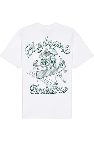 OYSTER Playboys & Tennis Pros T-Shirt in - White. Size M (also in S).