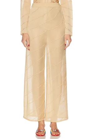 Cult Gaia Parker Knit Coverup Pant in - Neutral. Size L (also in S, XS).