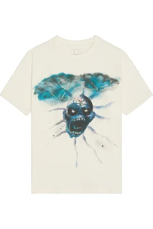 ERL Skull T-Shirt in - White. Size L (also in M, S, XL).