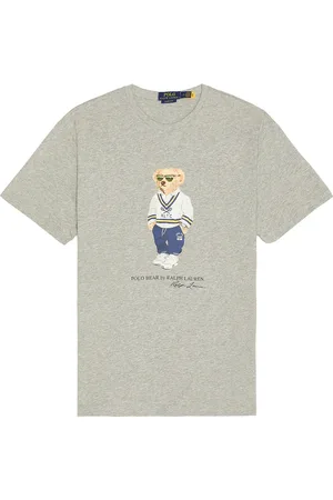 Ralph Lauren Short Sleeve Heritage Icon Bear T-Shirt in - Grey. Size XL/1X (also in ).