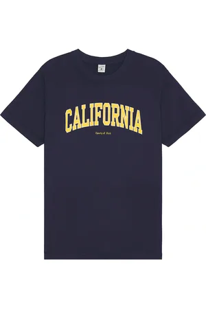 Sporty & Rich California T-Shirt in - Blue. Size L (also in M, S, XL/1X).