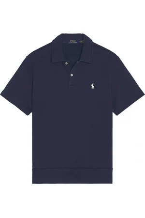 Ralph Lauren Short Sleeve Loopback Terry Polo Sweatshirt in - Blue. Size L (also in M, S, XL/1X).