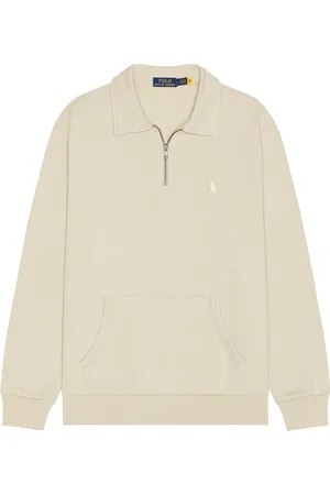 Ralph Lauren Loopback Terry 1/2 Zip Sweatshirt in - Beige. Size L (also in M, S, XL/1X).