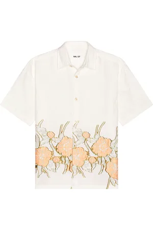 NN.07 Freddy Shirt in - White. Size L (also in M, XL/1X).
