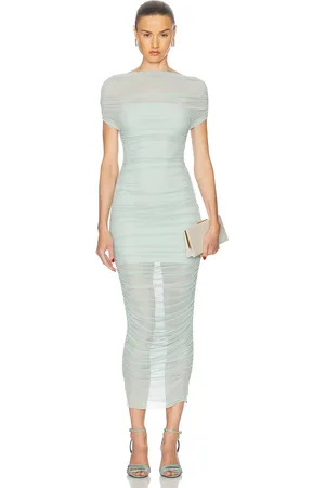 SER.O.YA Noel Off Shoulder Midi Dress in - Mint. Size S (also in ).