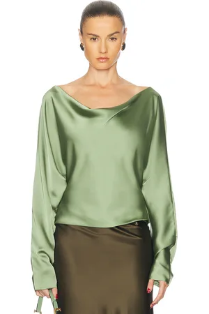 Norma Kamali Dolman Maria Top in - Green. Size L (also in M, S, XS).