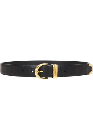 Khaite Bambi Croc Embossed Skinny Belt in - . Size 70 (also in 90).