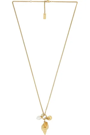 Chloé Shell Necklace in - Metallic Gold. Size all.