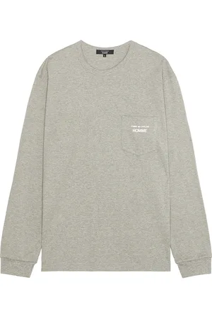 Comme des Garçons Garment Print Longsleeve Tee in - Grey. Size L (also in M, S).