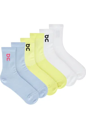 On Running Logo 3 Pack Sock in White Zest & Stratosphere - Multi. Size XL (also in ).