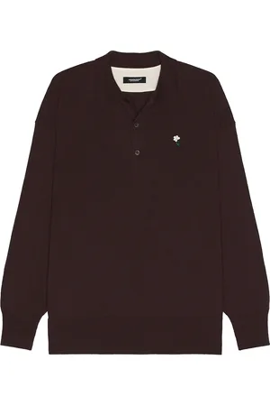 UNDERCOVER Long Sleeve Polo Shirt in - Burgundy. Size 3 (also in 4, 5).