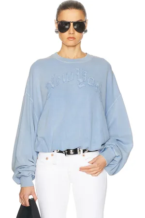 R13 New York Balloon Crewneck Sweater in - Baby Blue. Size L (also in M, S, XS).