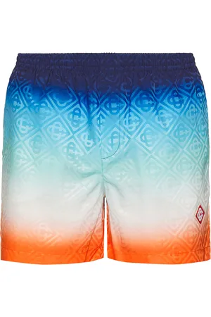 Casablanca Printed Jacquard Swim Shorts in - Blue,Orange. Size L (also in M, S, XL/1X).