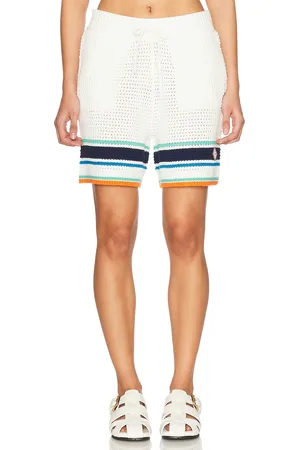 Casablanca Tennis Textured Short in - White. Size L (also in M, S, XS).