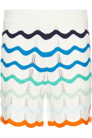 Casablanca Gradient Texture Shorts in - White,Blue. Size L (also in M, S, XL/1X).