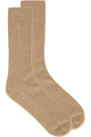 Jenni Kayne Cashmere Socks in - Taupe. Size all.