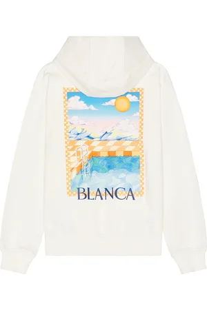 Casablanca Printed Hoodie in - White. Size L (also in M, S, XL/1X).