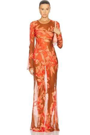 Retrofete Vienna Dress in - Red. Size L (also in M, S, XL, XS).