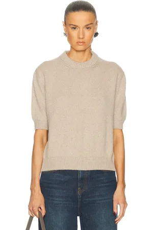 Khaite Davin Cashmere Sweater in - Beige. Size L (also in M, S, XS).