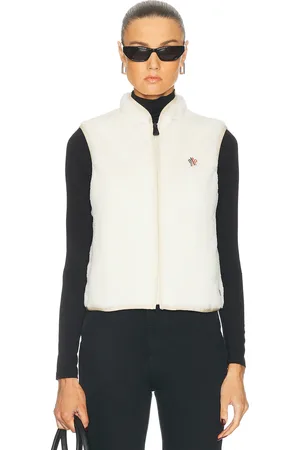 Moncler Zip Up Vest in - White. Size L (also in M, XS).