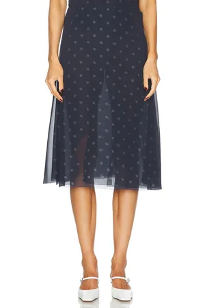 Acne Studios Iranee Skirt in - Navy. Size 38 (also in 40).