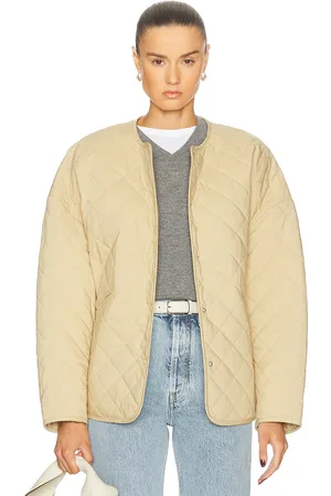 Totême Quilted Jacket in - Beige. Size L (also in S, XS).